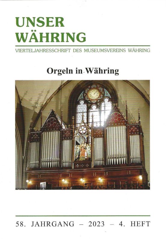 Publikation: Orgeln in Währing, 2023, Bezirksmuseum Währing