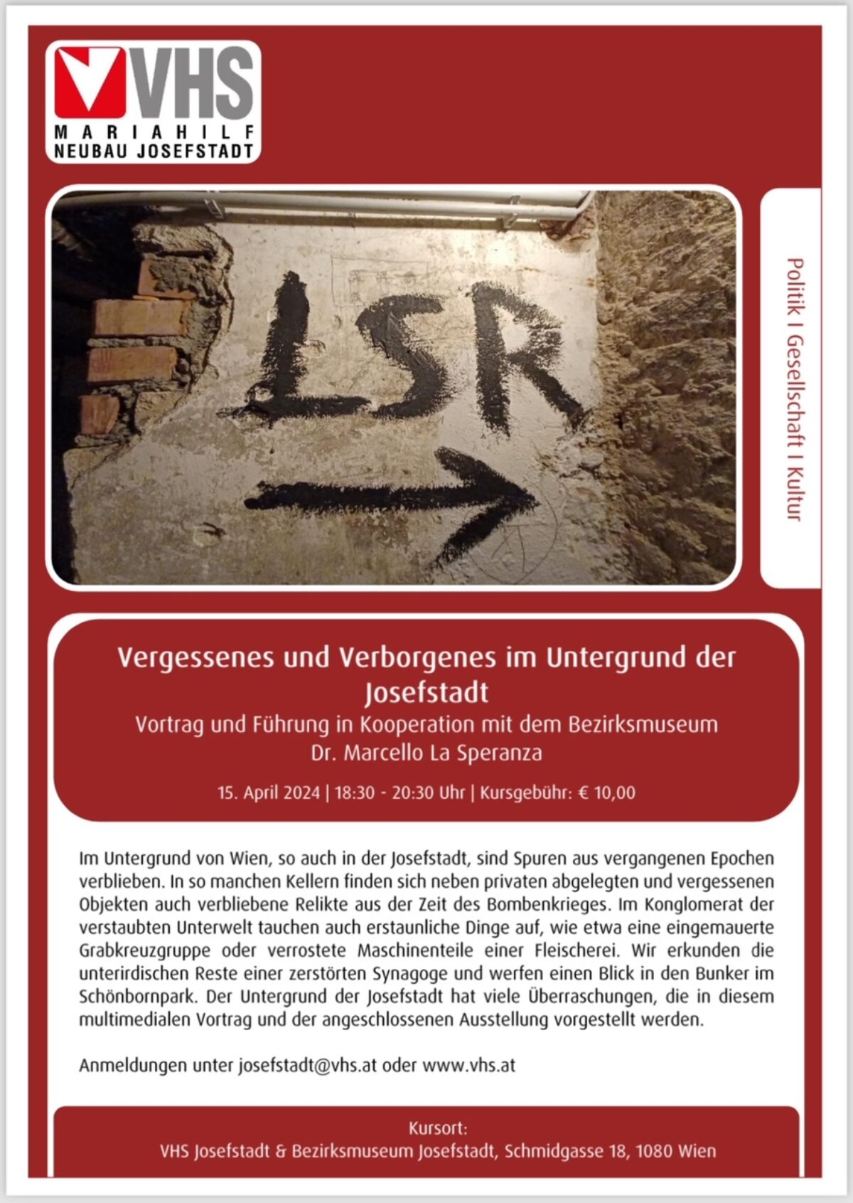 Plakat Verborgenes Josefstadt