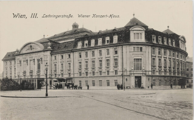 Sperlings Postkartenverlag, 3., Lothringerstraße 20 - Konzerthaus, Ansichtskarte, um 1913, Wien Museum