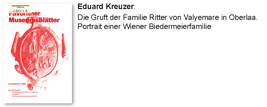Eduard Kreuzer:  Die Gruft der Familie Ritter von Valyemare in Oberlaa. Portrait einer Wiener Biedermeierfamilie