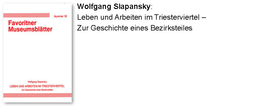Wolfgang Slapansky:  Leben und Arbeiten im Triesterviertel –Zur Geschichte eines Bezirksteiles
