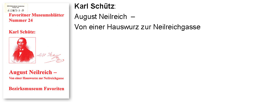 Karl Schütz: August Neilreich  - Von einer Hauswurz zur Neilreichgasse