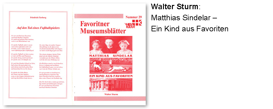 Walter Sturm: Matthias Sindelar – Ein Kind aus Favoriten