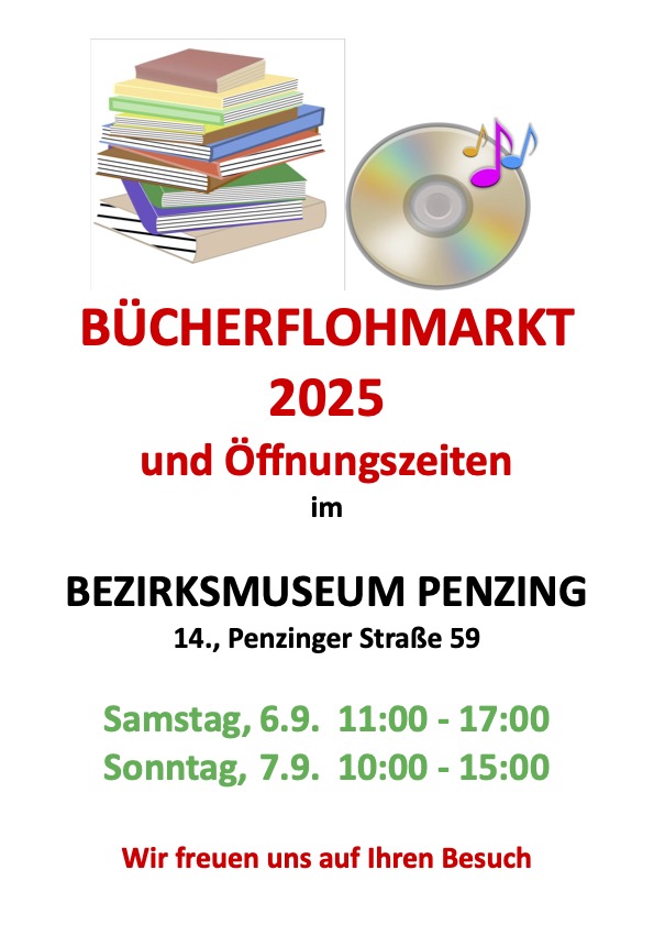 Aktuelles: Flohmarkt und Öffnungszeiten, Bezirksmuseum Penzing, 2025
