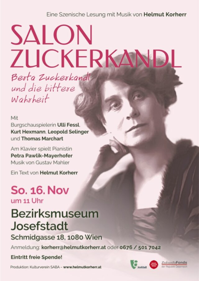 Veranstaltung: Salon Zuckerkandl, Bezirksmuseum Josefstadt, 2025