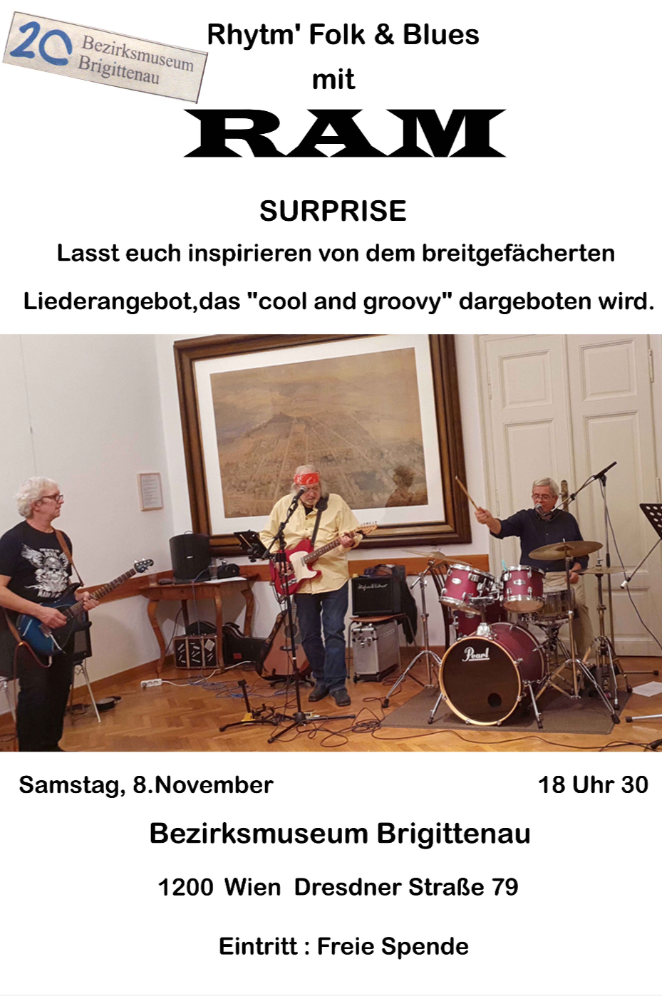 Veranstaltung, Konzert RAM, Bezirksmuseum Brigittenau, 2025