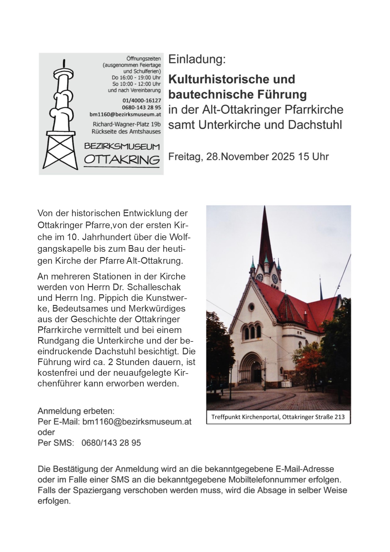 Veranstaltung:Führung Pfarrkirche Alt-Ottakring, Bezirksmuseum Ottakring, 2025