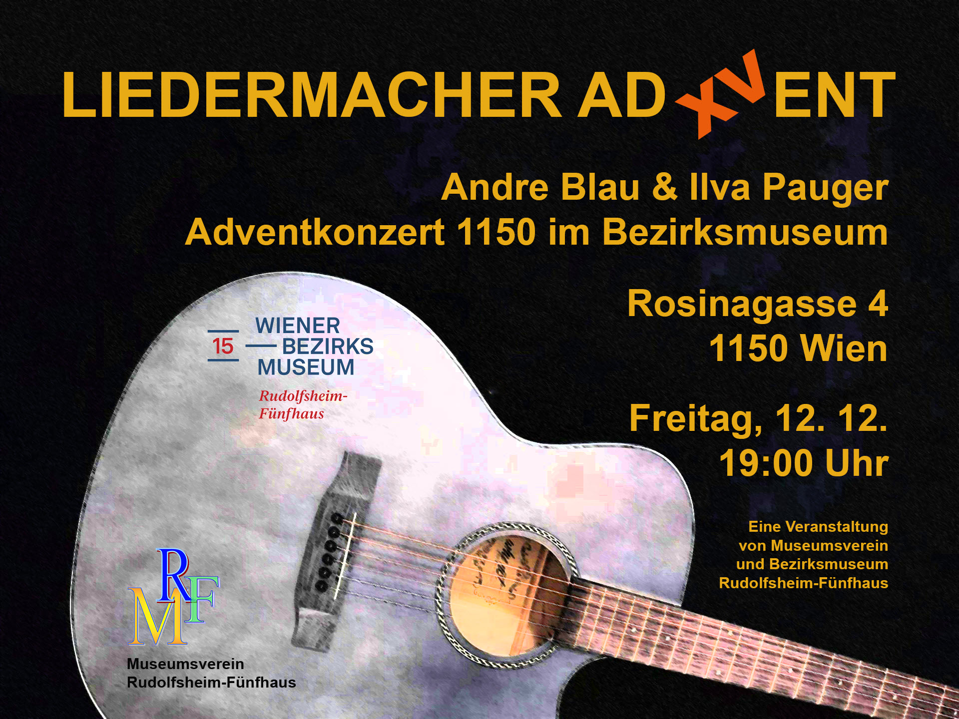 Veranstaltung: Liedermacher Advent, Bezirksmuseum Rudolfsheim-Fünfhaus, 2025
