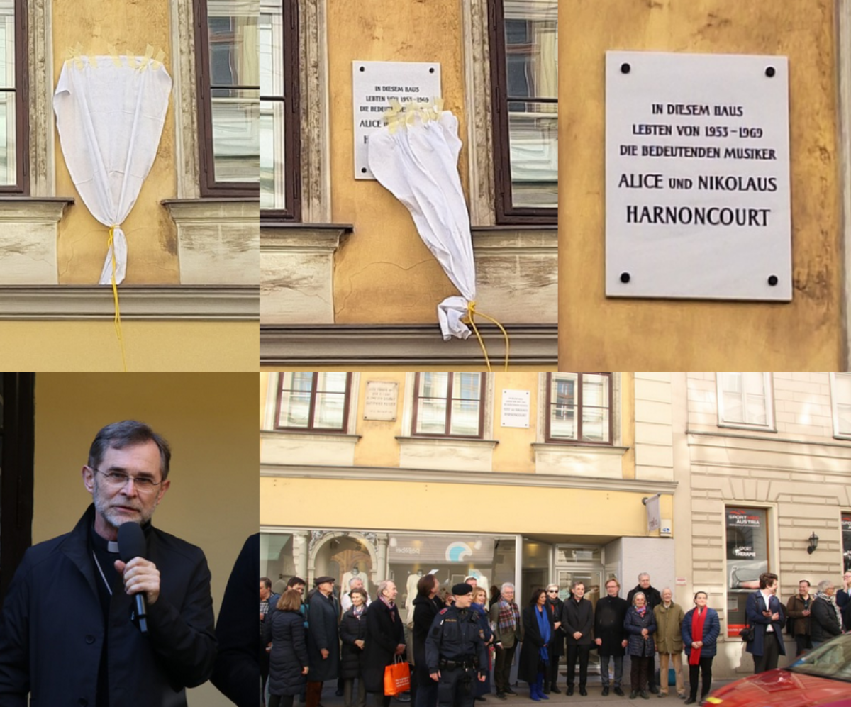 Veranstaltung: Enthüllung Gedenktafel Harnoncourts, Bezirksmuseum Josefstadt, 2026. Foto: Nicolaus Harnoncourt Zentrum
