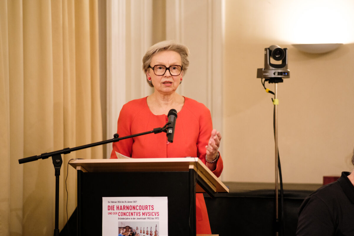 Ausstellung: Die Harnoncourts und der Concentus Musicus, Bezirksmuseum Josefstadt, 2026, Elisabeth von Magnus, Foto: Shervin Sardari BV8