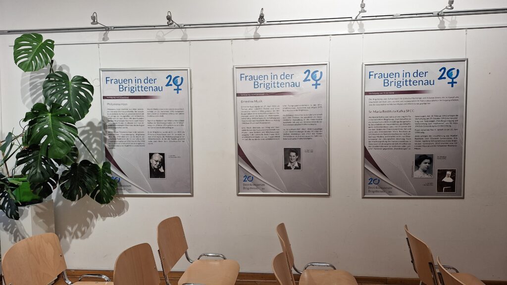 Ausstellung: Frauen in der Brigittenau, Bezirksmuseseum Brigittenau, 2026, Ausstellungsansicht, Foto: Bezirksmuseum Brigittenau