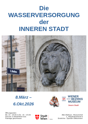 Plakat: Sonderausstellung Die Wasserversorgung der Inneren Stadt