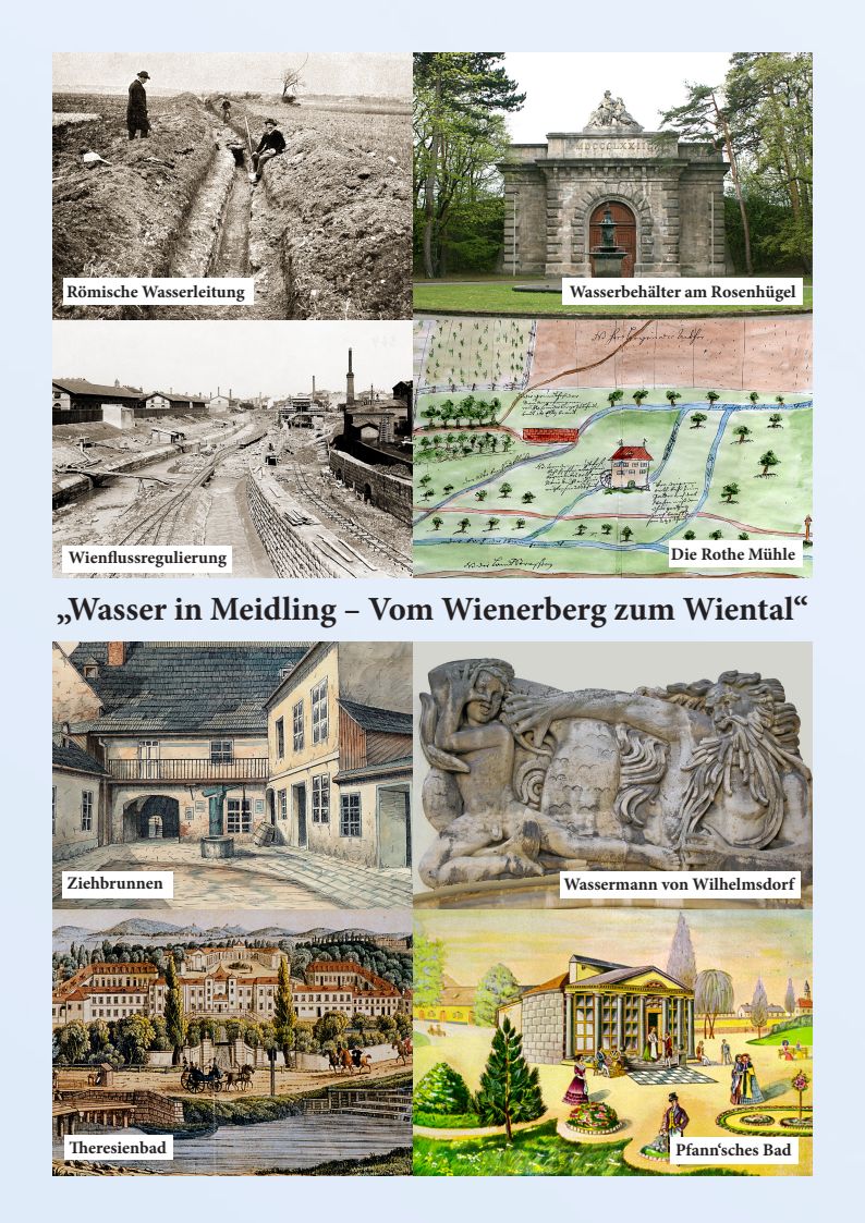 Tag der Wiener Bezirksmuseen 2026, Wasser in Meidling, Collage: Bezirksmuseum Meidling