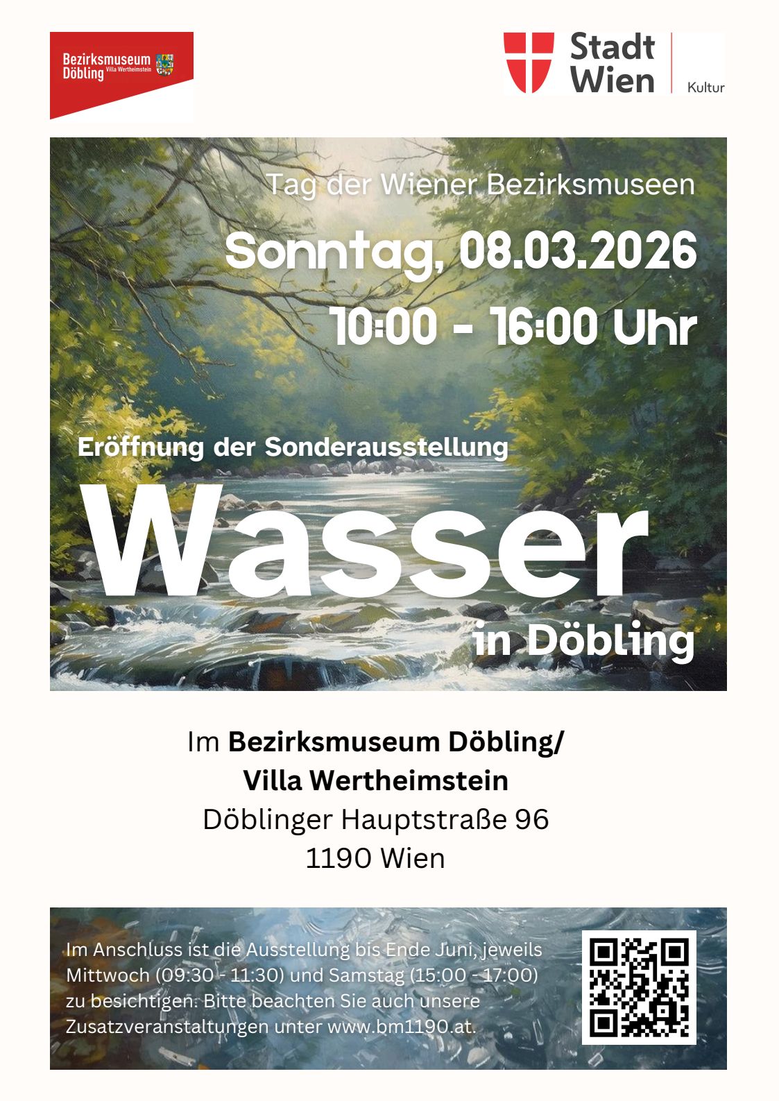 Tag der Wiener Bezirksmuseen 2026, Wasser in Döbling, Bezirksmuseum Döbling