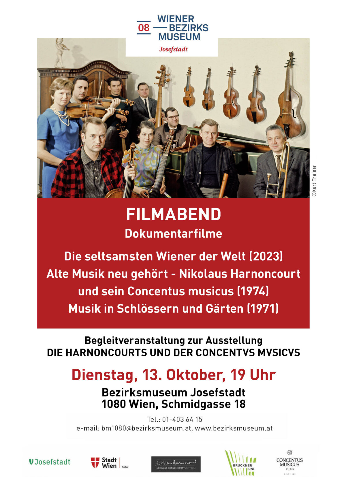 Veranstaltung: Filmabend Hornoncourt, Bezirksmuseum Josefstadt, 2026