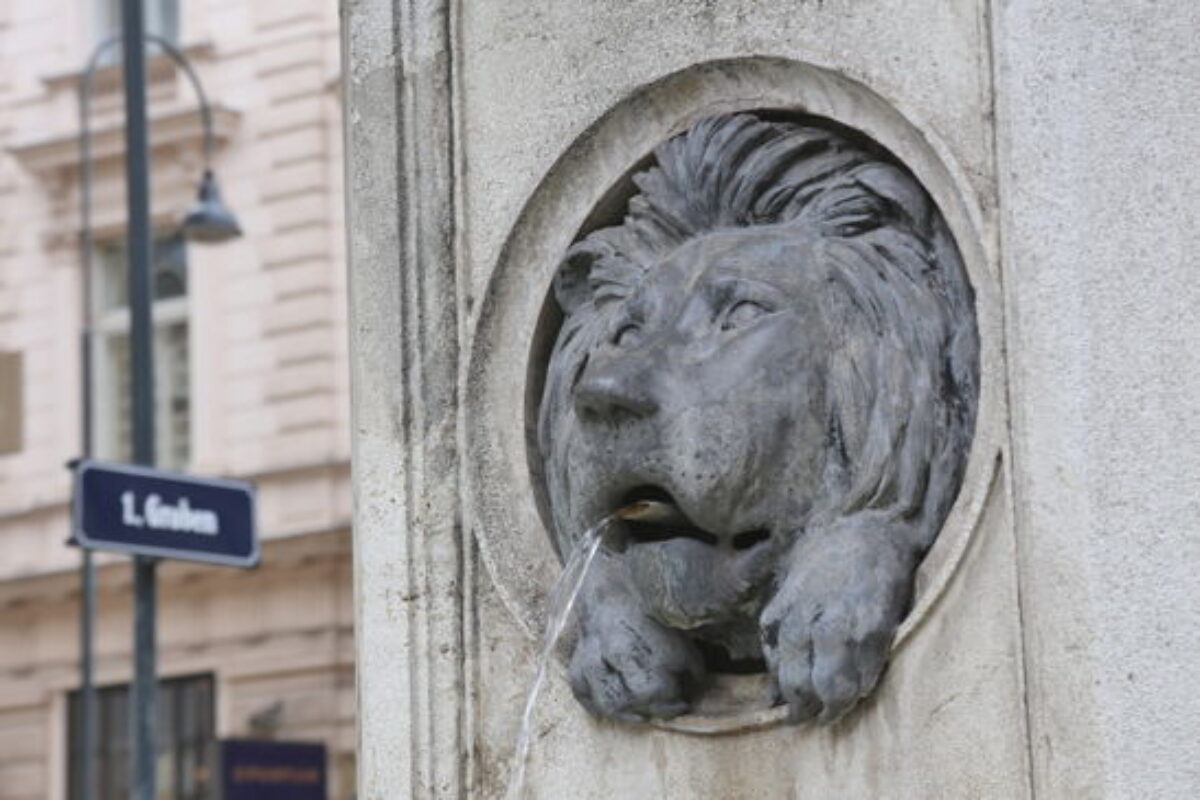 Detail des Leopoldsbrunnen am Graben