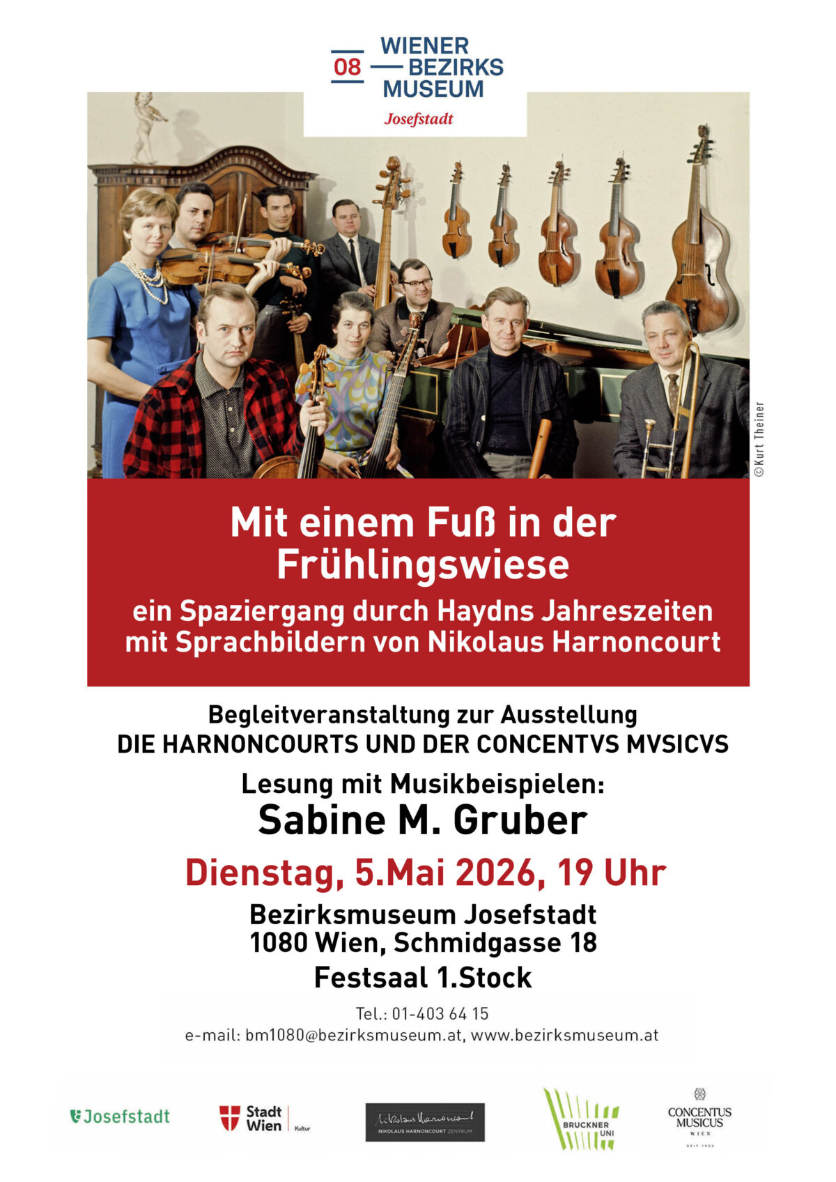 Veranstaltung, Lesung Hornoncourt, Mit einem Fuß in der Frühlingswiese, Bezirksmuseum Josefstadt, 2026