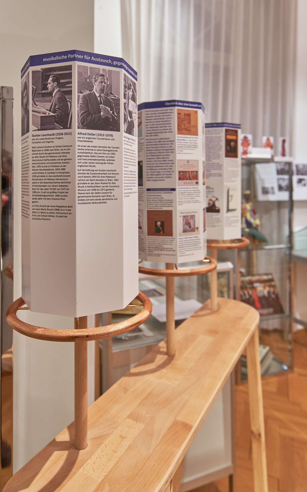 Ausstellungsansicht: Die Harnoncourts und der Concentus Musicus, Bezirksmuseum Josefstadt, 2026, Foto: Andreas Theiner