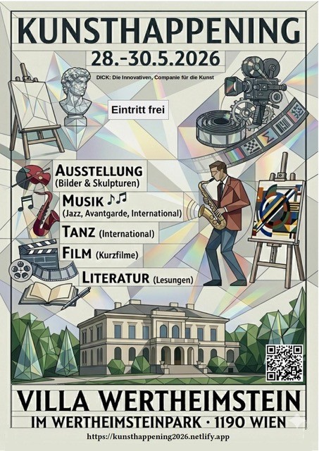 Veranstaltung: Kunsthappening Villa Wertheimstein, Der Kunstverein "Die Innovativen, Compagnie für die Kunst", Bezirksmuseum Döbling, 2026