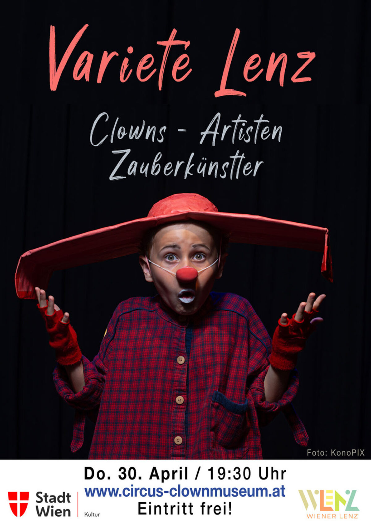 Veranstaltung: Varieté Lenz - Clowns, Artisten & Zauberkünstler, Circus & Clownmuseum, Wiener Lenz, 2026