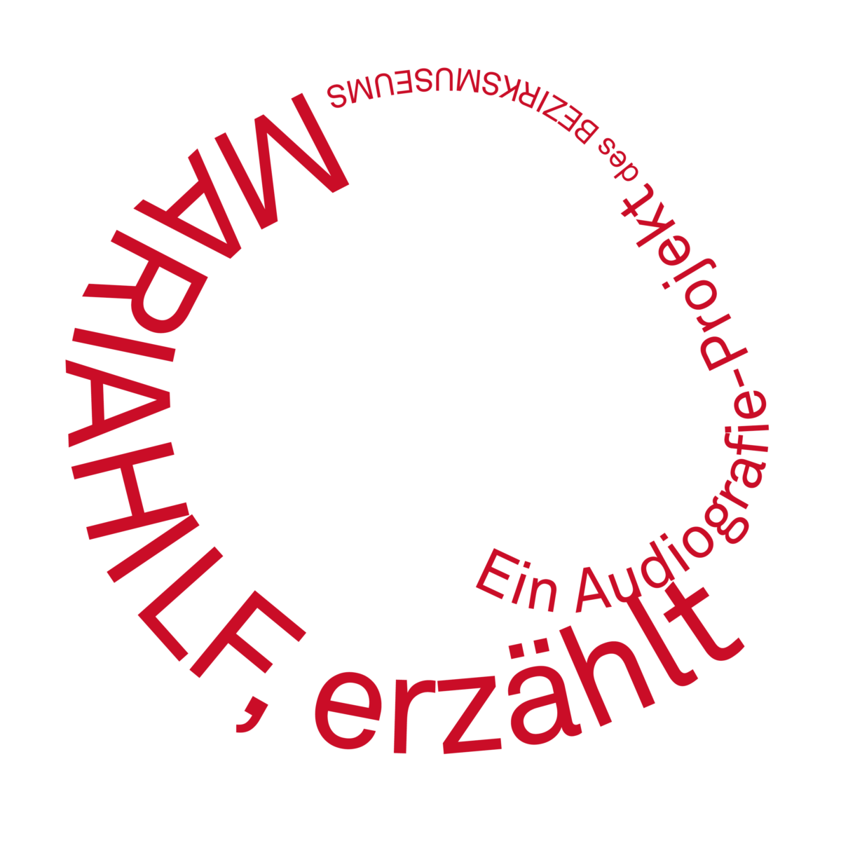 Veranstaltung: Logo Mariahilf, erzählt, Grafik: büronardin, Bezirksmuseum Mariahilf, 2026