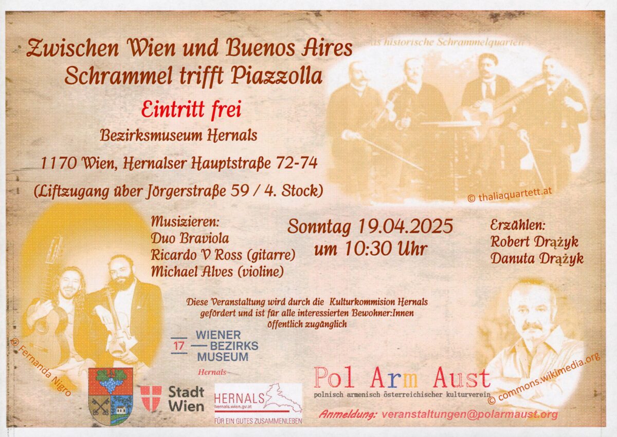 Veranstaltung: Schrammel trifft Pazzola, PolArmAust, Bezirksmuseum Hernals, 2026