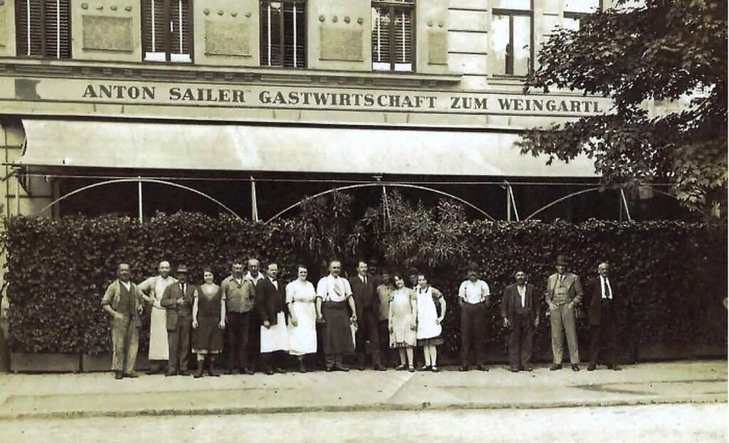 Historische Aufnahme einer Währinger Gastwirtschaft