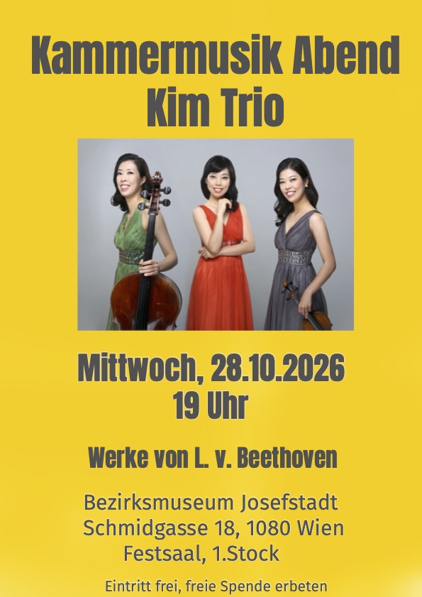 Veranstaltung: Kammermusik, Kim Trio, Bezirksmuseum Josefstadt, 2026