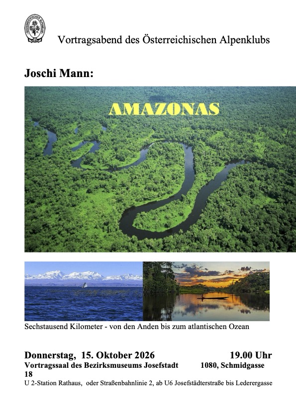 Veranstaltung: ÖAK PLAKAT Okt. 2026 Amazonas, Bezirksmuseum Josefstadt, 2026