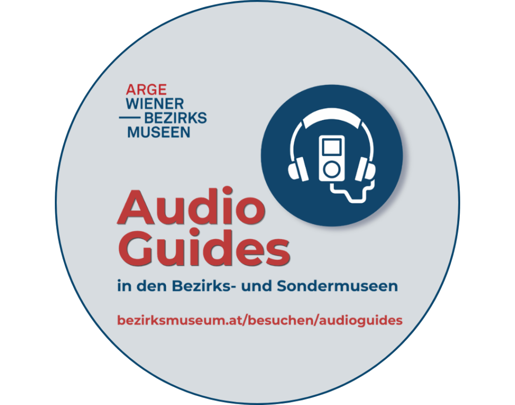 ARGE: Audioguides in den Bezirks- und Sondermuseen, Logo rund, 2026