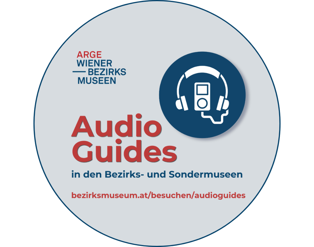 ARGE: Audioguides in den Bezirks- und Sondermuseen, Logo rund, 2026