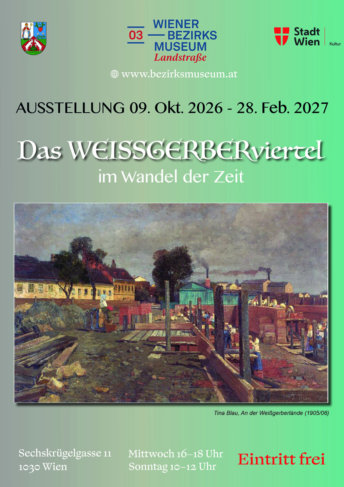 Ausstellung: Das Weißgerberviertel im Wandel der Zeit, Bezirksmsueum Landstraße, 2026