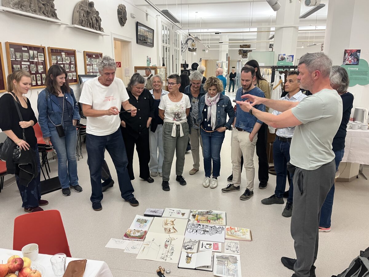 Ausstellung: Urban Sketching, Lange Nacht der Museen, Foto: Bezirksmuseum Mariahilf, 2026